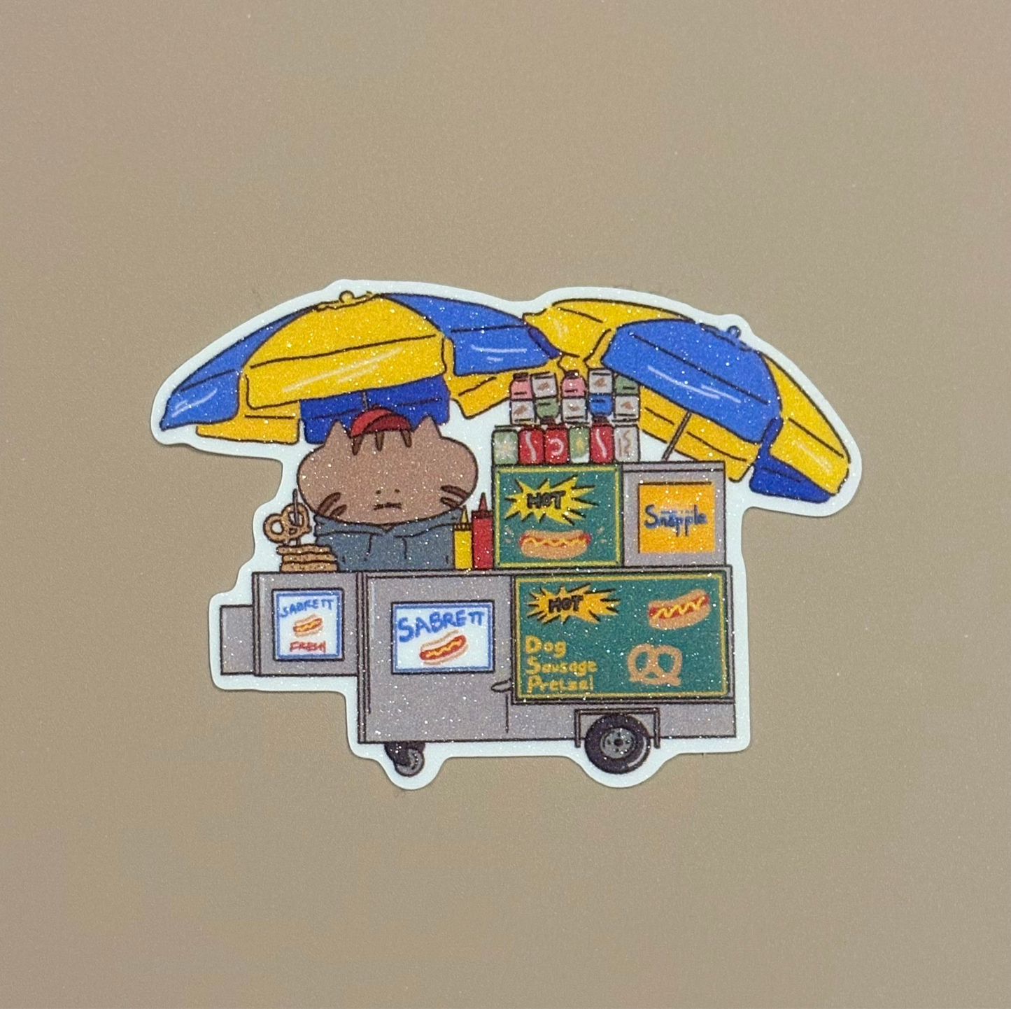 Vinyl Sticker - Hot Dog Cart