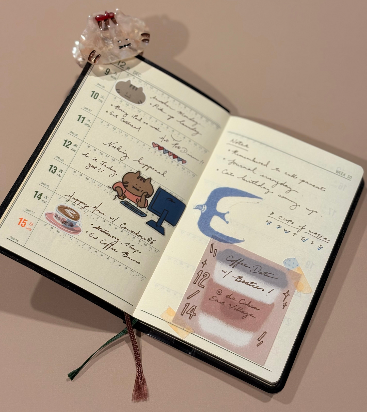 Mini Memo Pad - coffee