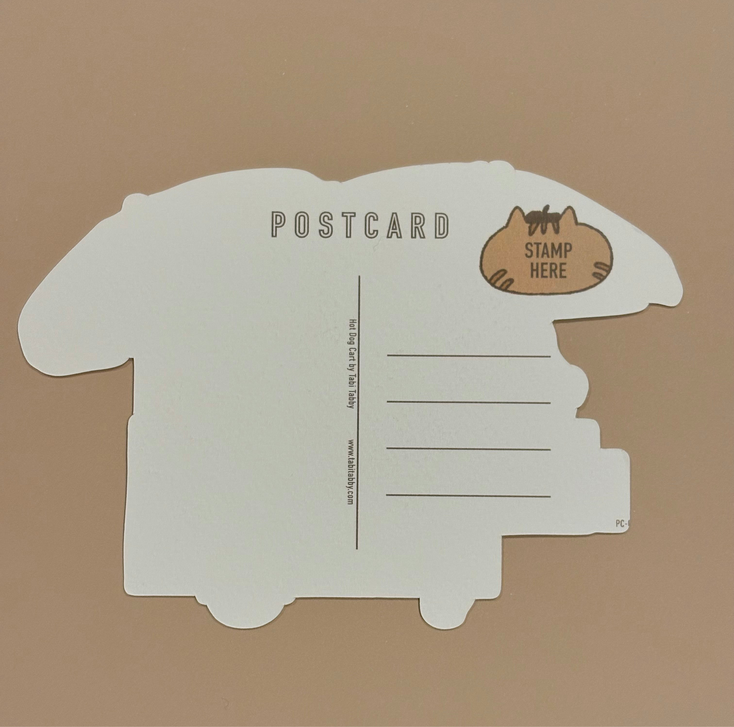 Hot Dog Cart Postcard