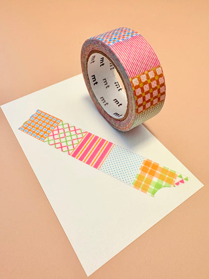 MT Masking Tape 15mm geometric pattern